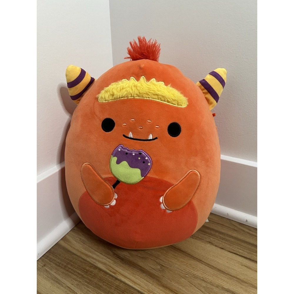 Squishamallows 10 inch Ernest The Monster Jazwares plush Orange Red Yellow